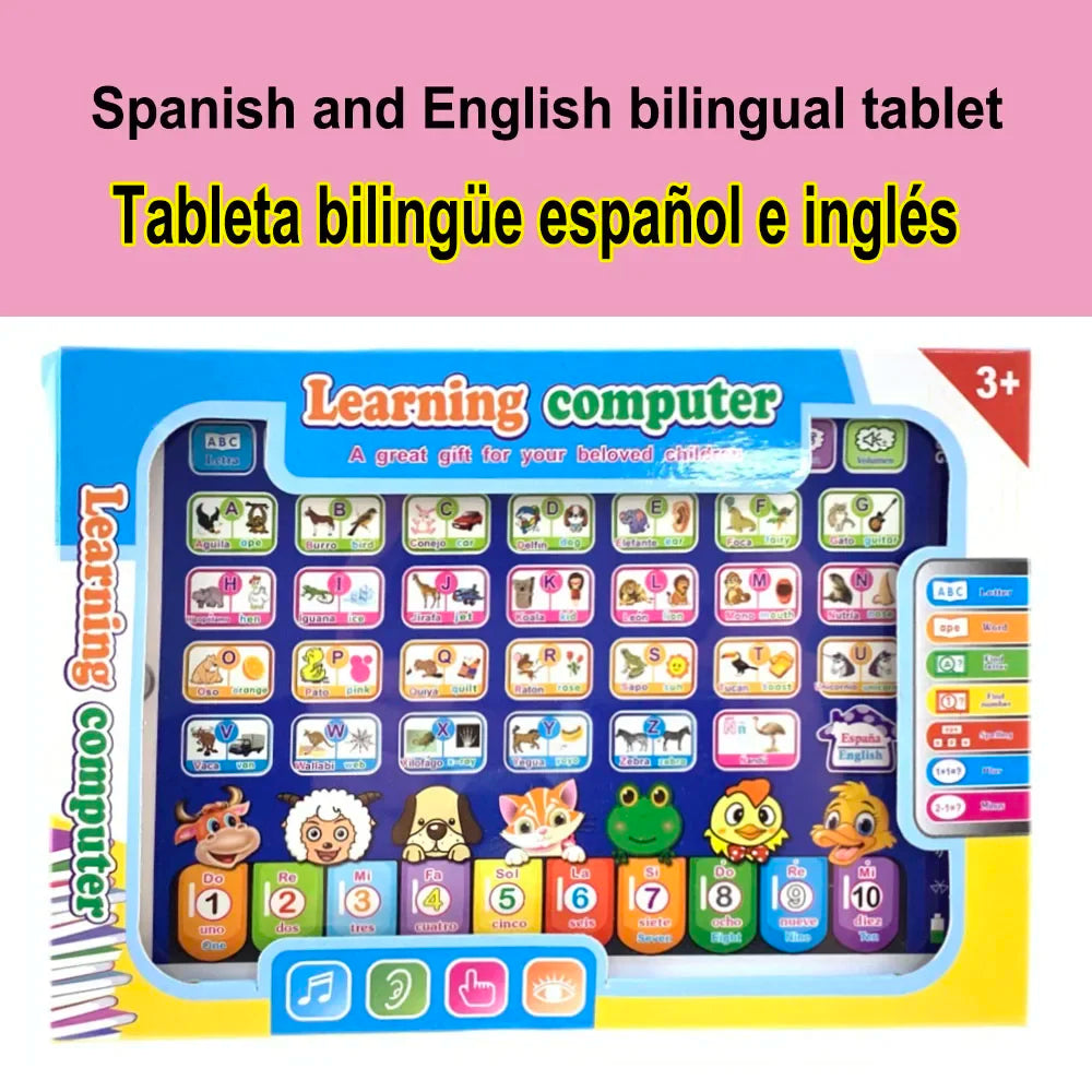 Learning Machine Tablet Interactive Play Pad Kids Language Learning Toy Laptop Pad Learning Educational Toys for Children Gift