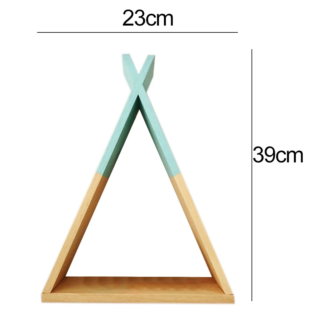 Nordic Nursery Wooden X Hanging Storage Rack For Kids Room Decor Need Assemble by yourself Kids Room Decor Wood Shelf Wall Rack