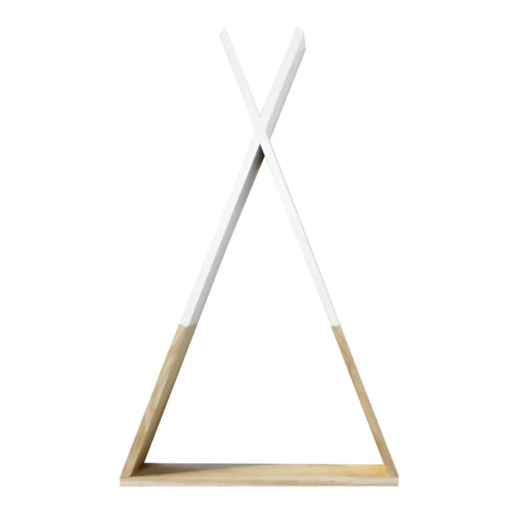 Nordic Nursery Wooden X Hanging Storage Rack For Kids Room Decor Need Assemble by yourself Kids Room Decor Wood Shelf Wall Rack