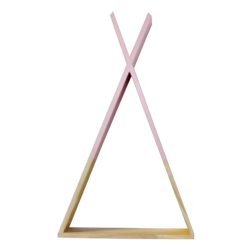 Nordic Nursery Wooden X Hanging Storage Rack For Kids Room Decor Need Assemble by yourself Kids Room Decor Wood Shelf Wall Rack