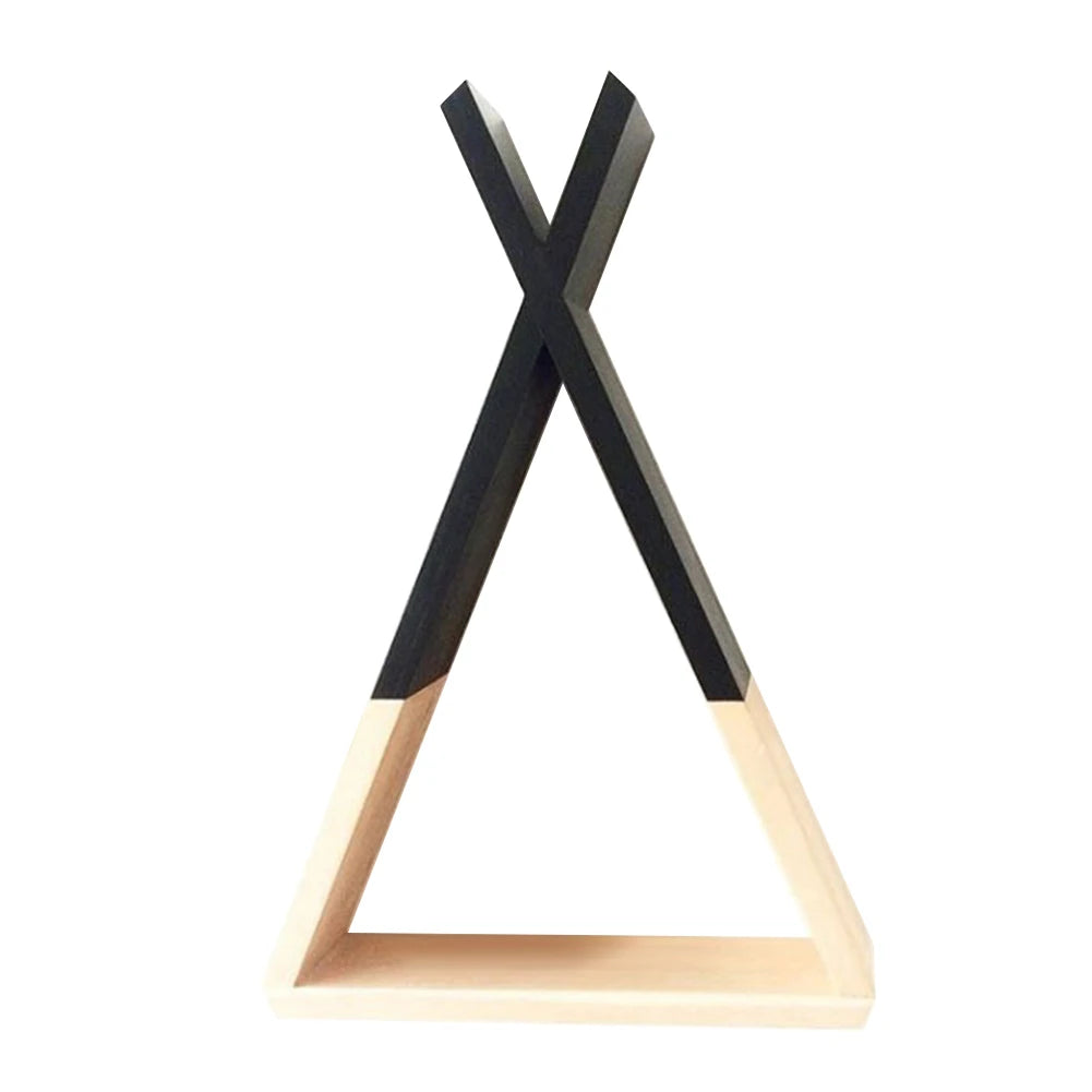 Nordic Nursery Wooden X Hanging Storage Rack For Kids Room Decor Need Assemble by yourself Kids Room Decor Wood Shelf Wall Rack