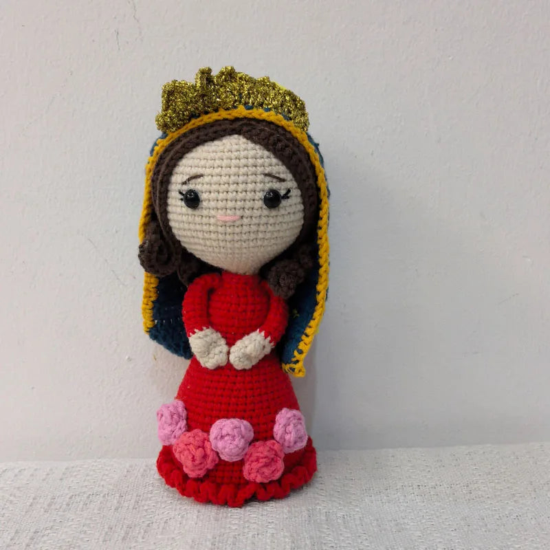 Handmade Crochet Plush Toy Virgen Home Kids Room Decor Birthday Gifts
