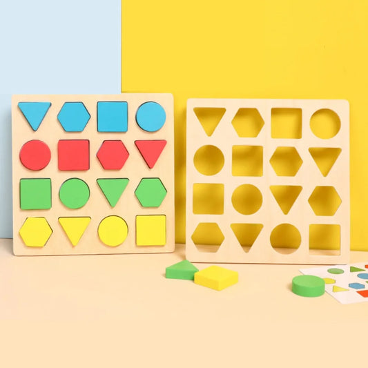 Early Learning Shape Colors Matching Memory Chess Matching Game Wooden Wooden Board Games Earning Toys Educational